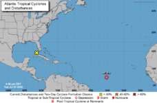 A tropical depression has formed over the Central Tropic Atlantic.